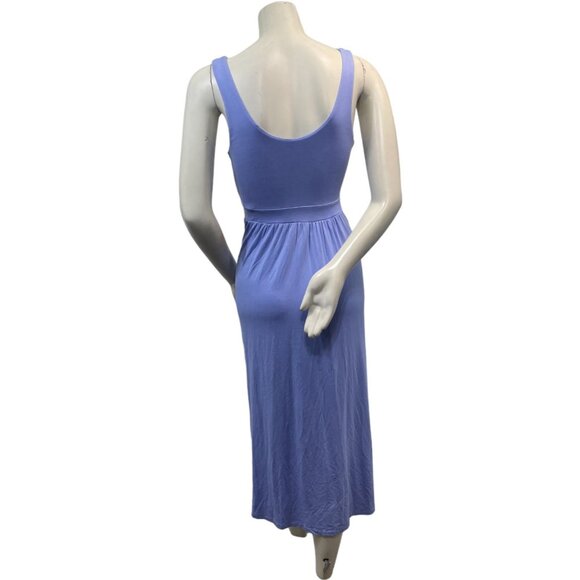 Black Tape Midi Dress Womens size Small Blue 2 Pockets Stretch Sleeveless New - Picture 5 of 8